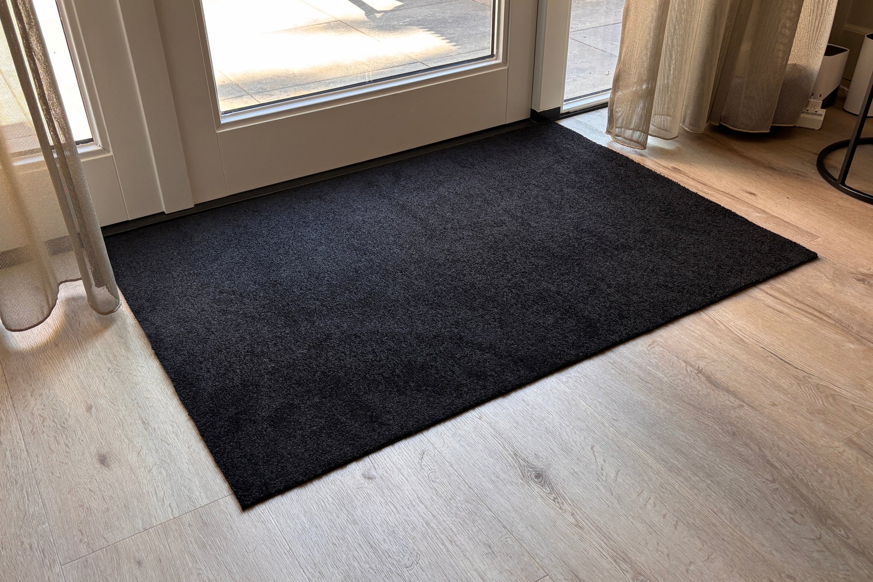 Schoonloopmat op maat Deluxe zwart – 7mm