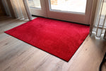 Schoonloopmat op maat Deluxe rood, detail