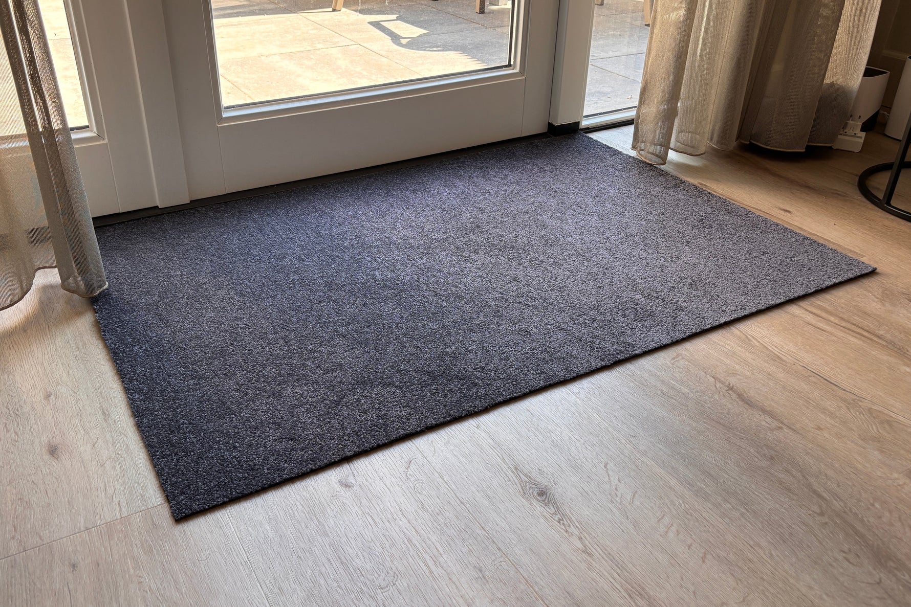 Schoonloopmat op maat Deluxe grijs – 7mm