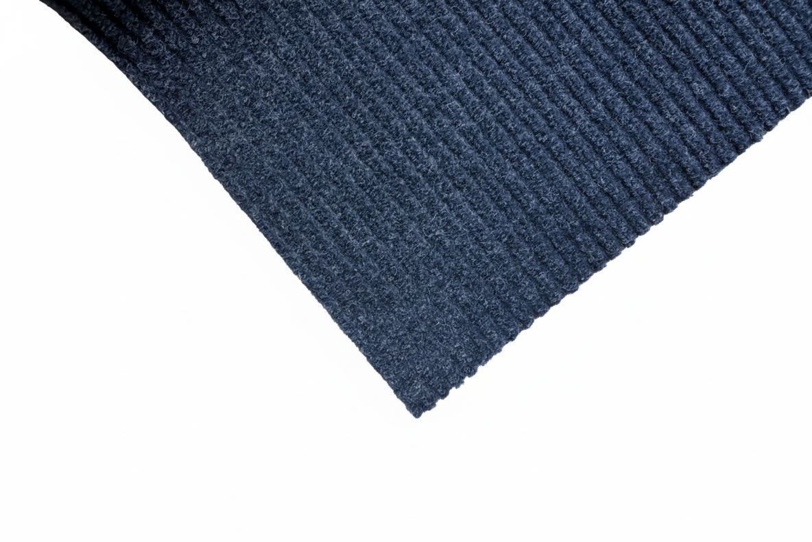 Ribmat blauw detail