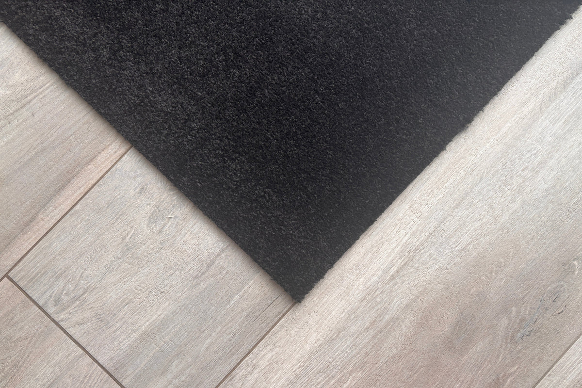 Schoonloopmat Shannon zwart detail