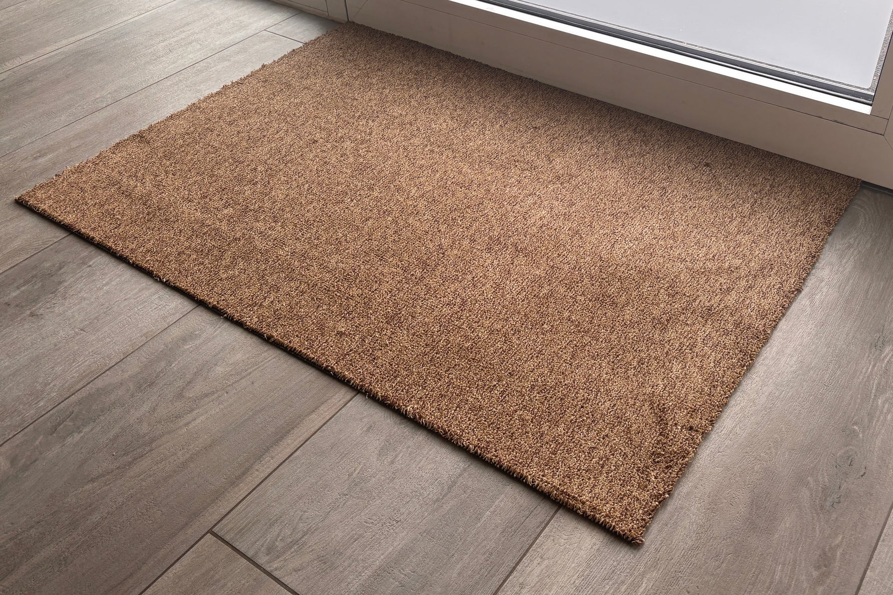 Weekmakervrije droogloopmat beige close up