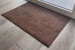 Weekmakervrije droogloopmat bruin close up
