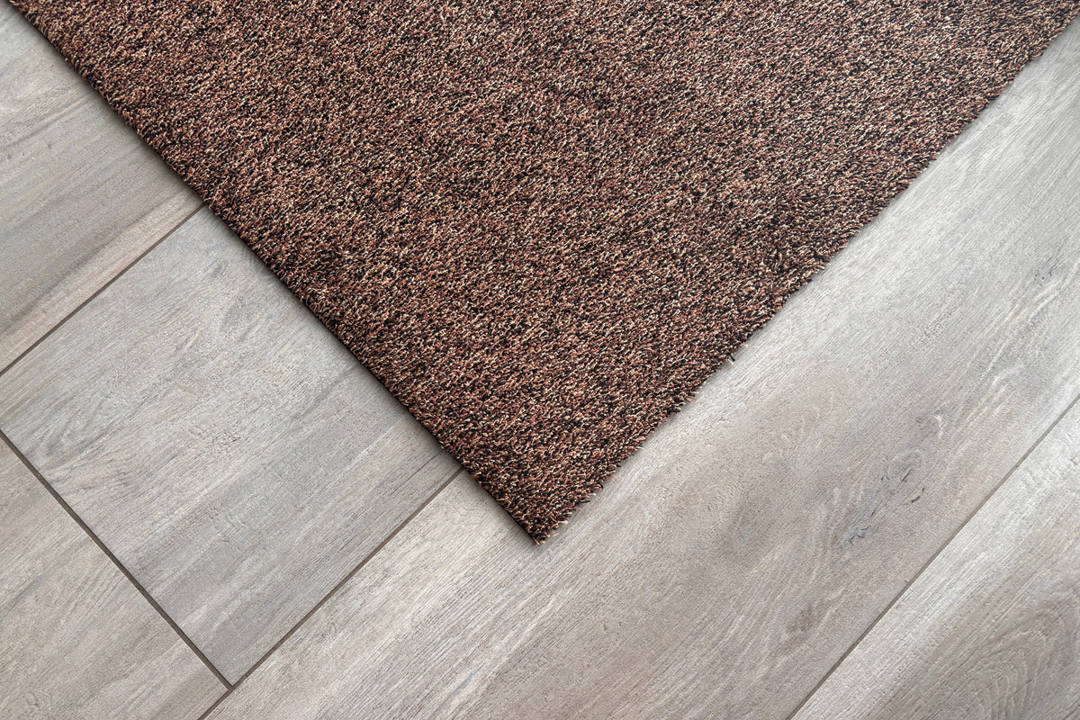 Weekmakervrije droogloopmat bruin detail