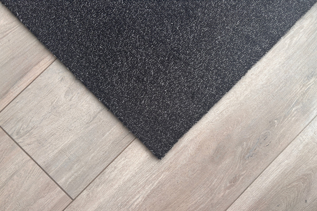 Weekmakervrije droogloopmat zwart detail