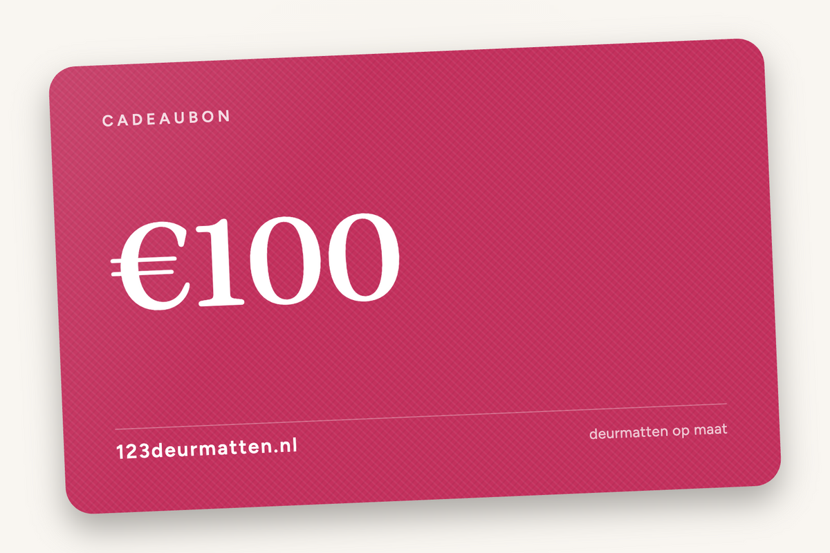 Cadeaubon van 123deurmatten.nl ter waarde van 100 euro